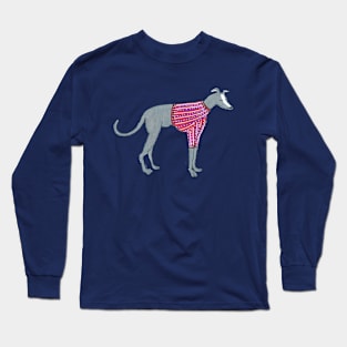 Greyhound In A Sweater Long Sleeve T-Shirt